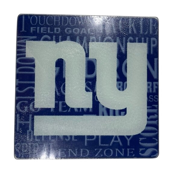 NY Giants Glass Trivet 7.88" x 7.88" New - Picture 1 of 6